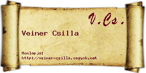 Veiner Csilla névjegykártya